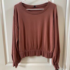 Express Women's Rust Brown Sweatshirt